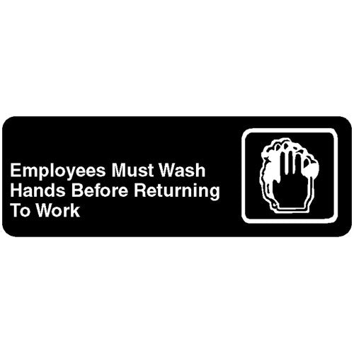 4530 Vollrath - Employee Hand Wash Sign with Braille 4530 Vollrath - Employee Hand Wash Sign with Braille